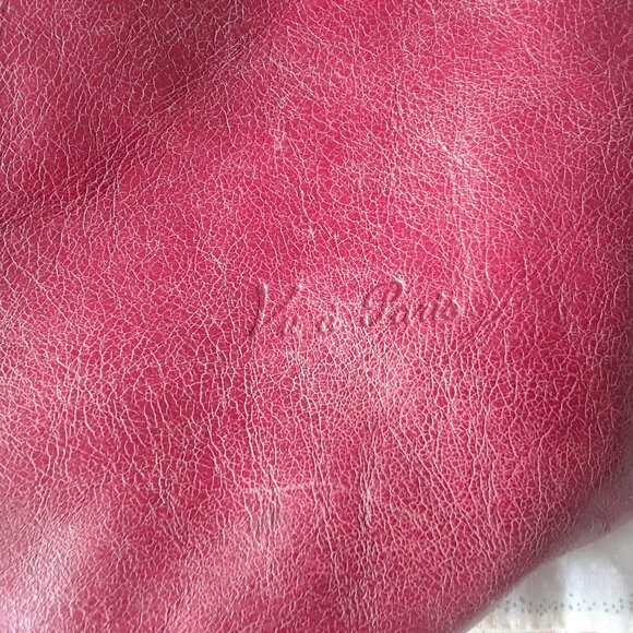 Vintage Va A Paris Red Leather Top Handle Bag - Picture 6 of 15